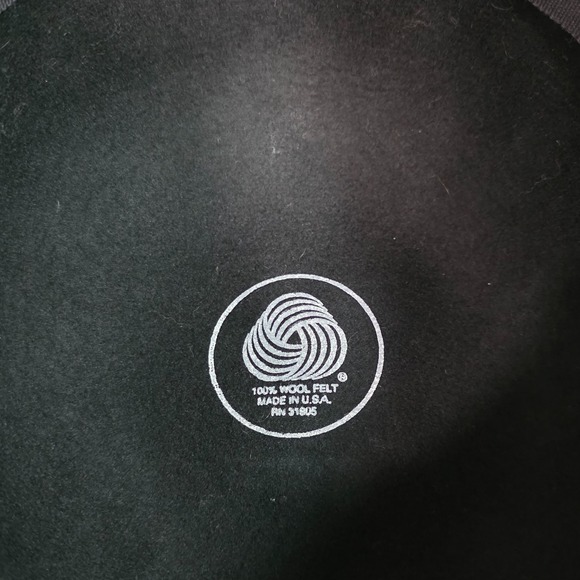 Scala USA Vintage Black Wool Felt Cloche Rose Hat 21" 1920s Gatsby Style 80s 90s - Picture 10 of 14